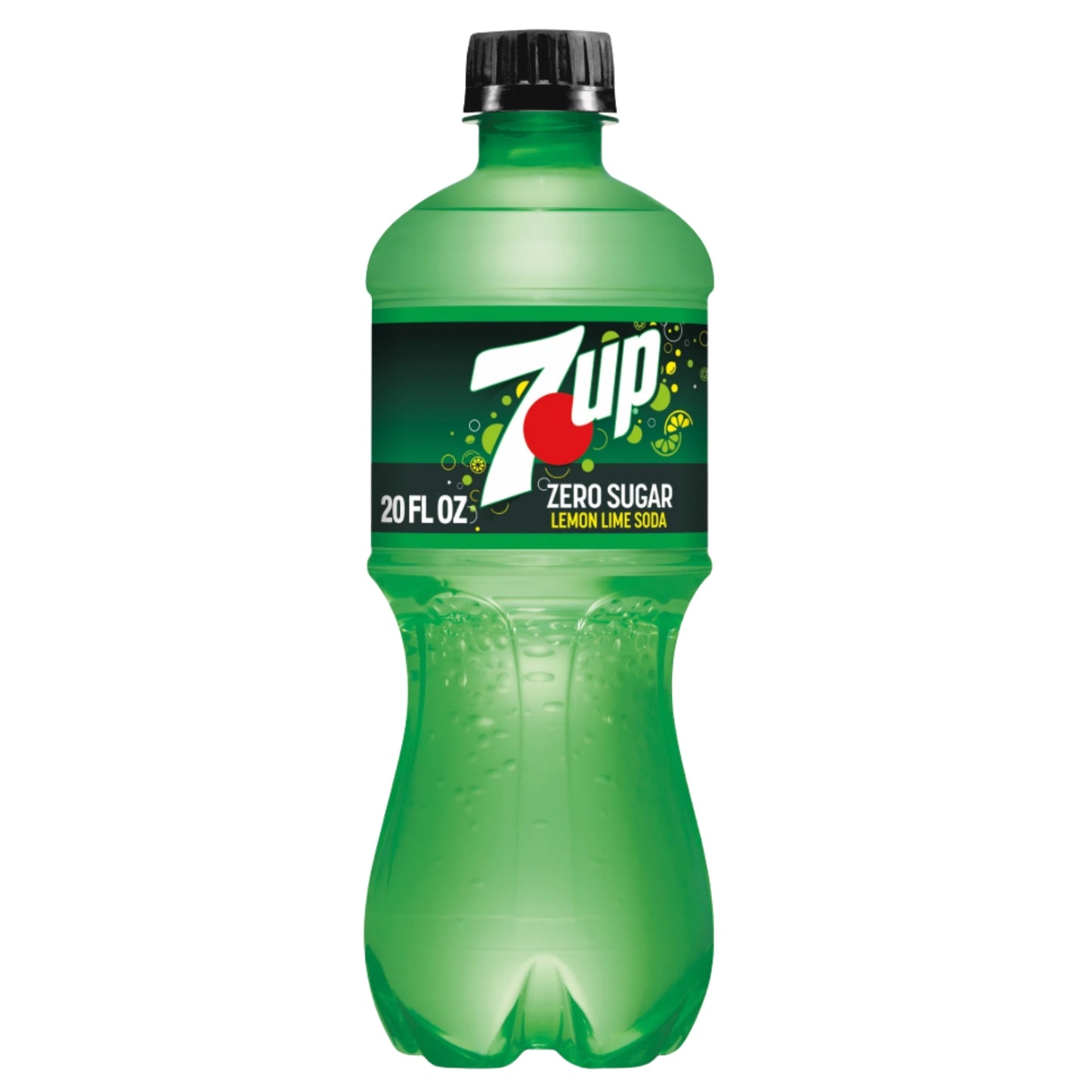 Front image of 7-Up Zero Sugar Soda 20oz
