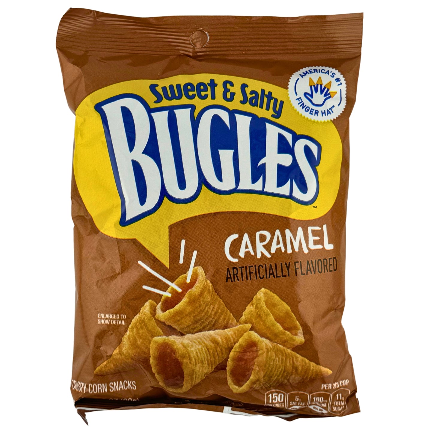 Front image of Bugles Sweet & Salty Caramel 90g