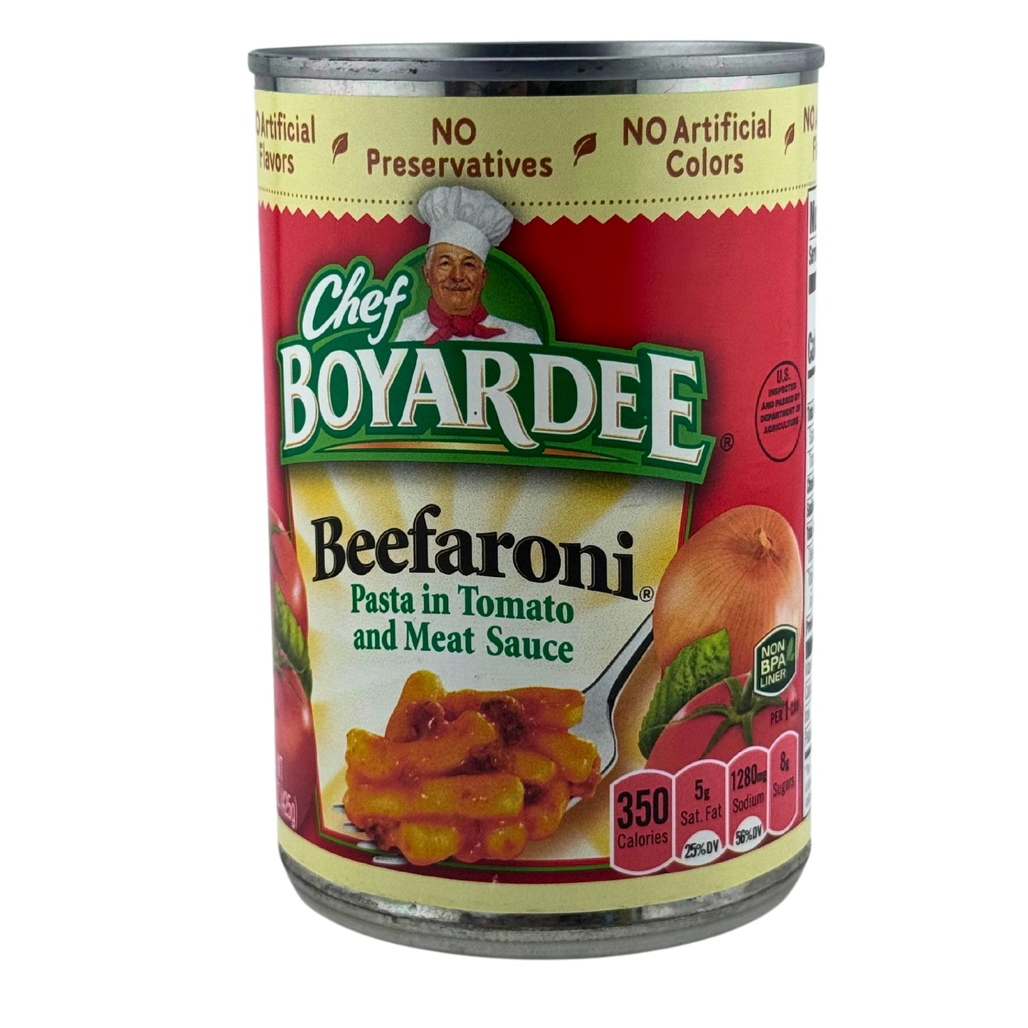 Front image of Chef Boyardee Beefaroni Pasta In Tomate And Meat Sauce 15oz