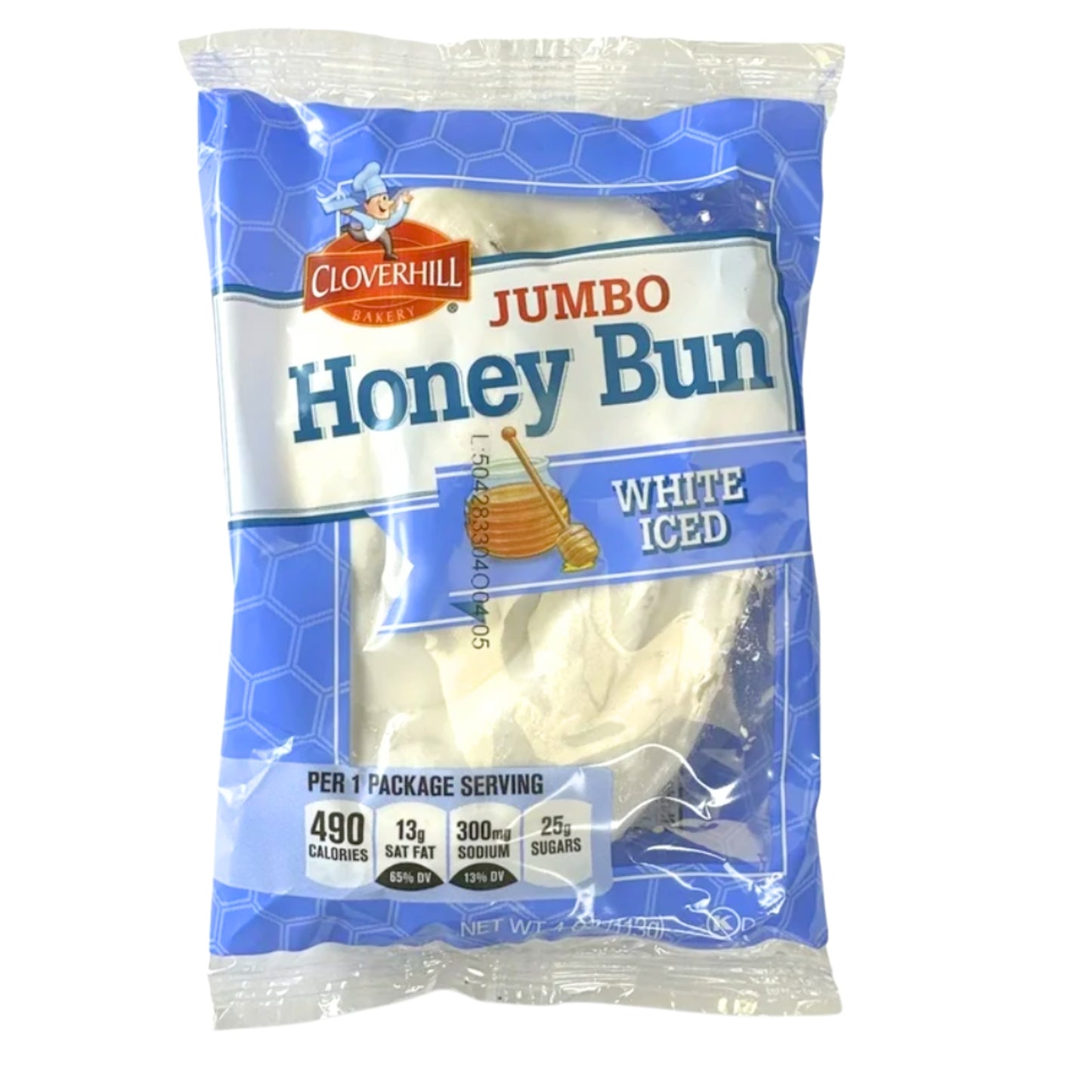 Front image of Clover Hill Jumbo Honey Bun White Iced