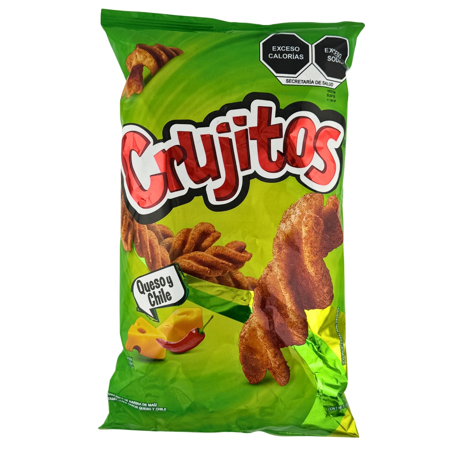 Front image of Crujitos Queso y Chile 120g