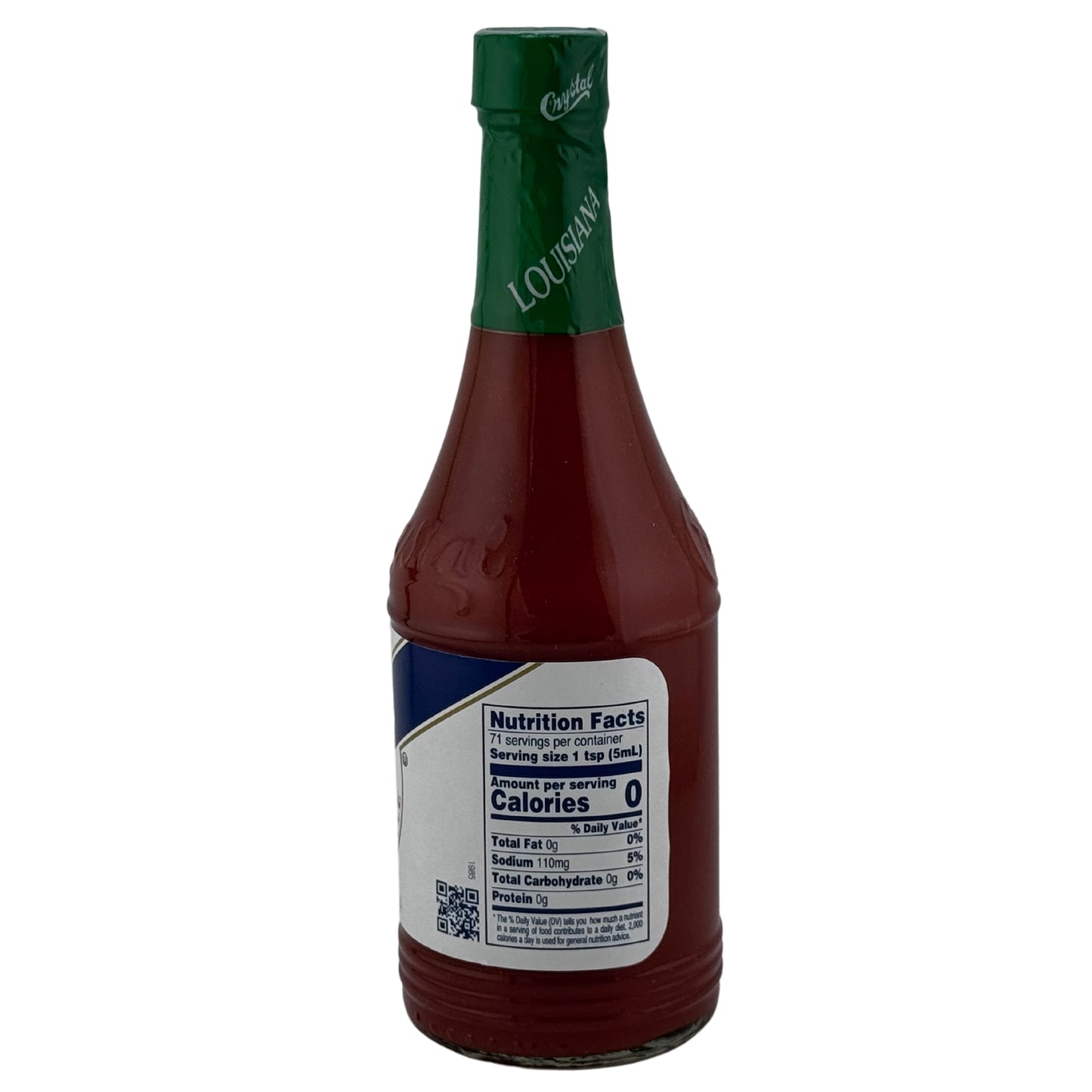 Back of Crystal Hot Sauce 3oz