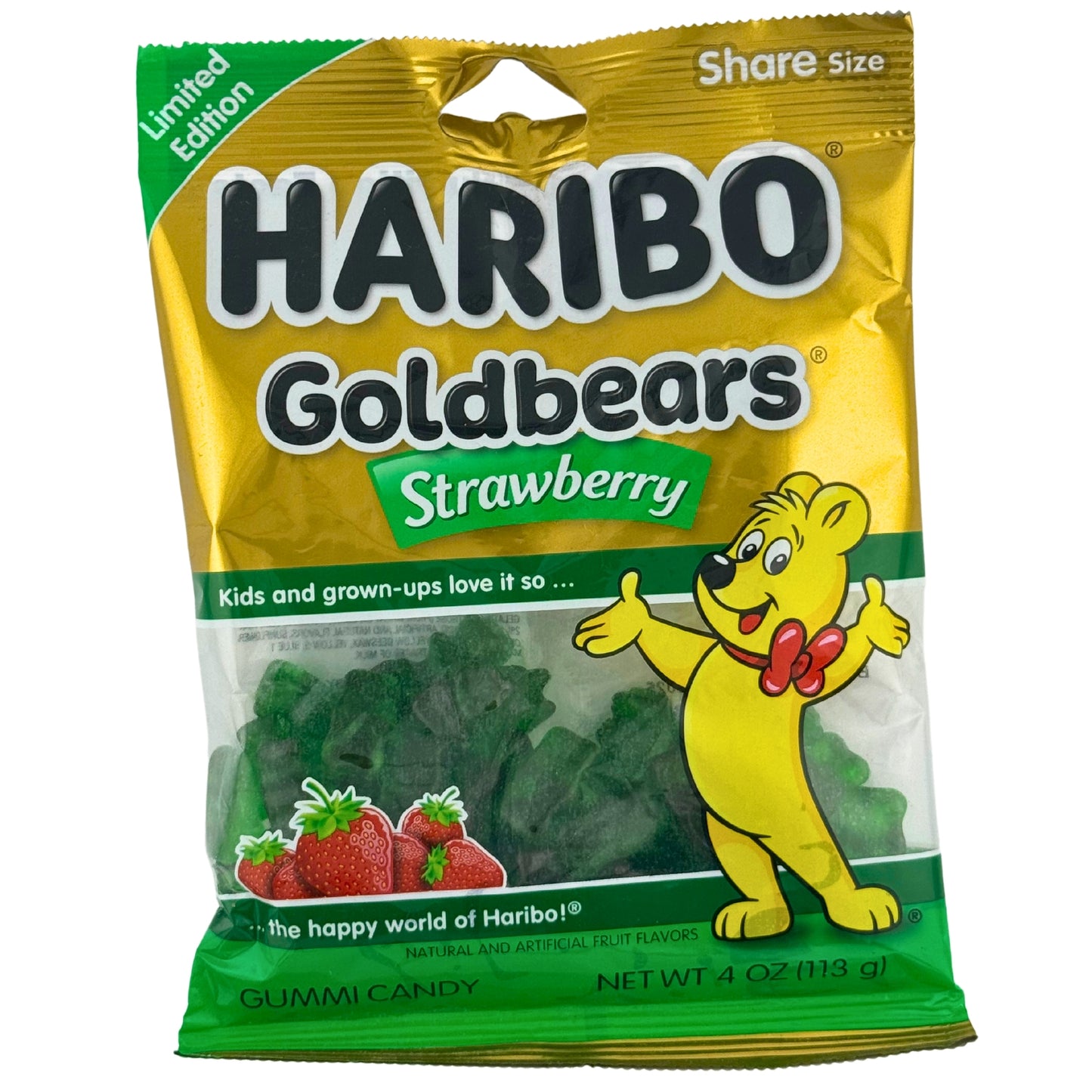 Front image of Haribro Goldbears Strawberry 113g