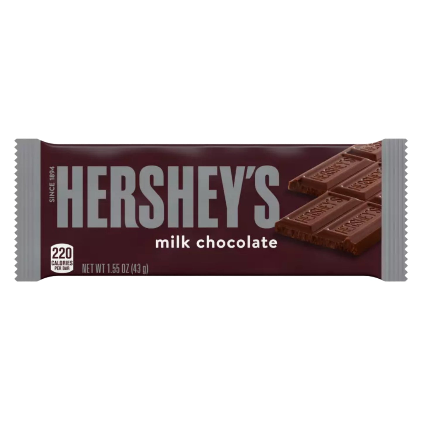 Front image of Hershey's Milk Chocolate 1.55oz