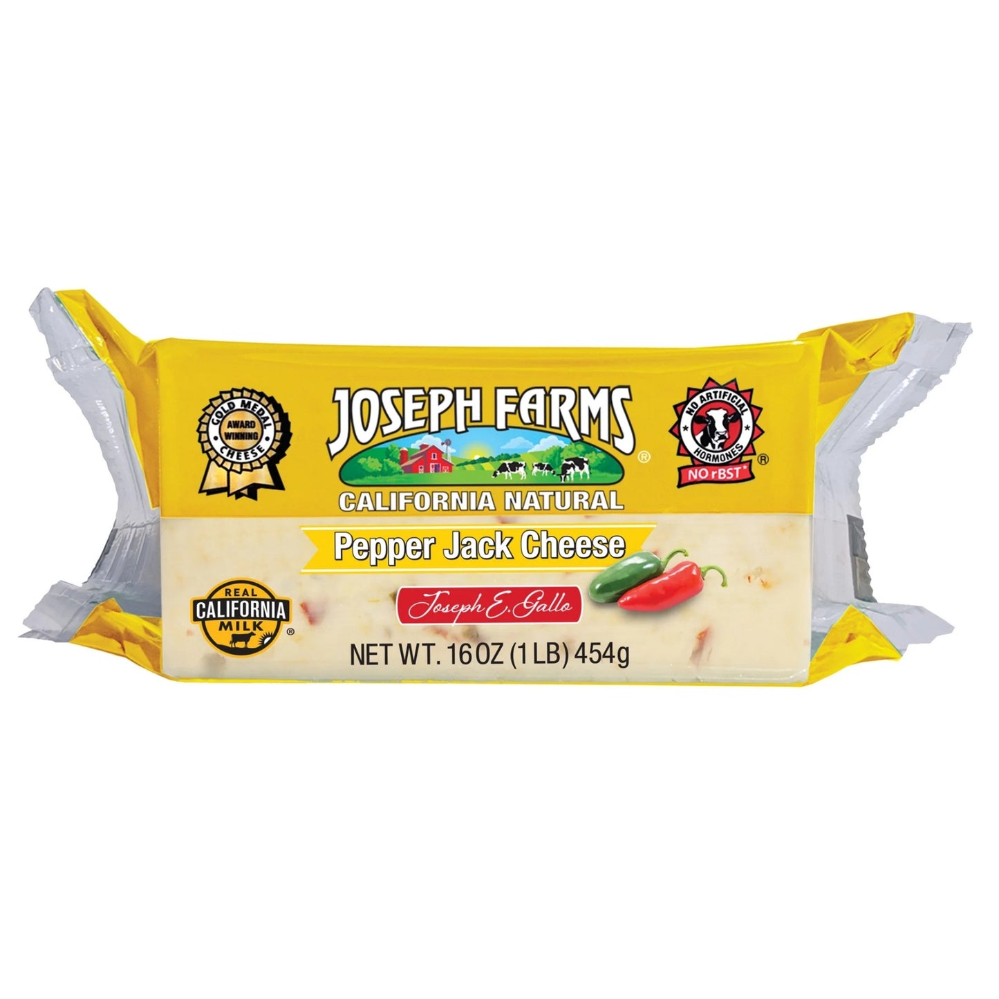 Front image of Joseph Farms Pepper Jack Cheese 16oz