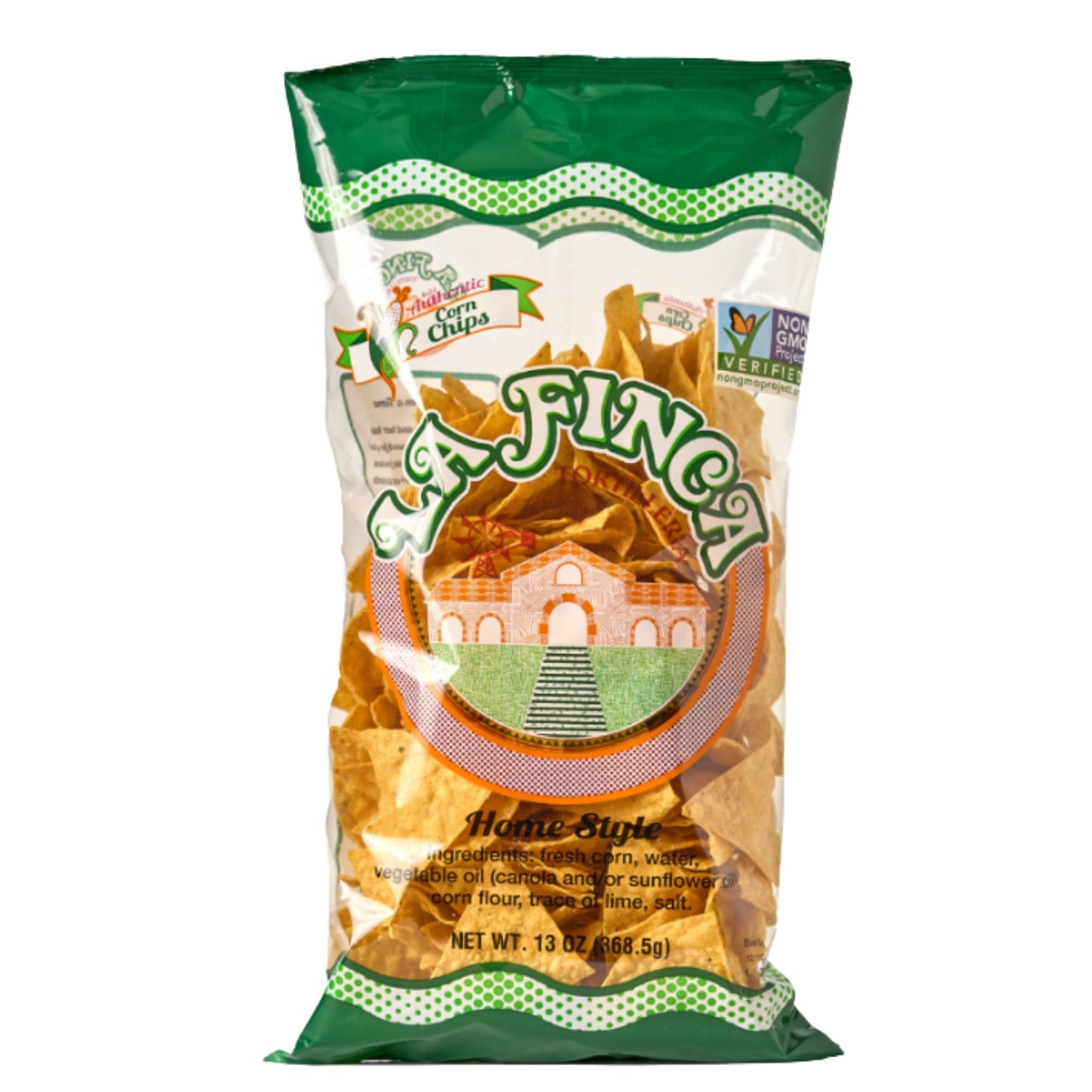 Front image of La Finca Tortilla Chips 13oz