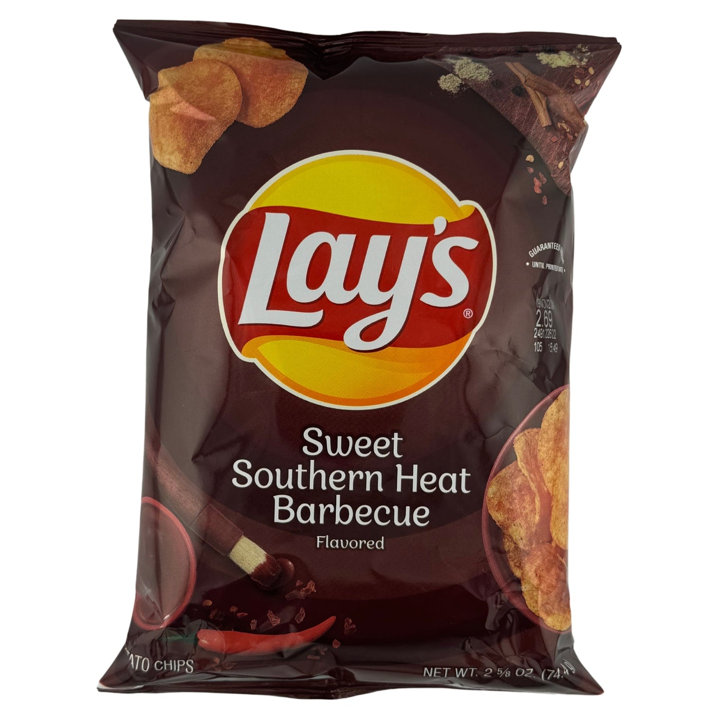Front image of Lay's Sweet Southern Heat BBQ 74.4g