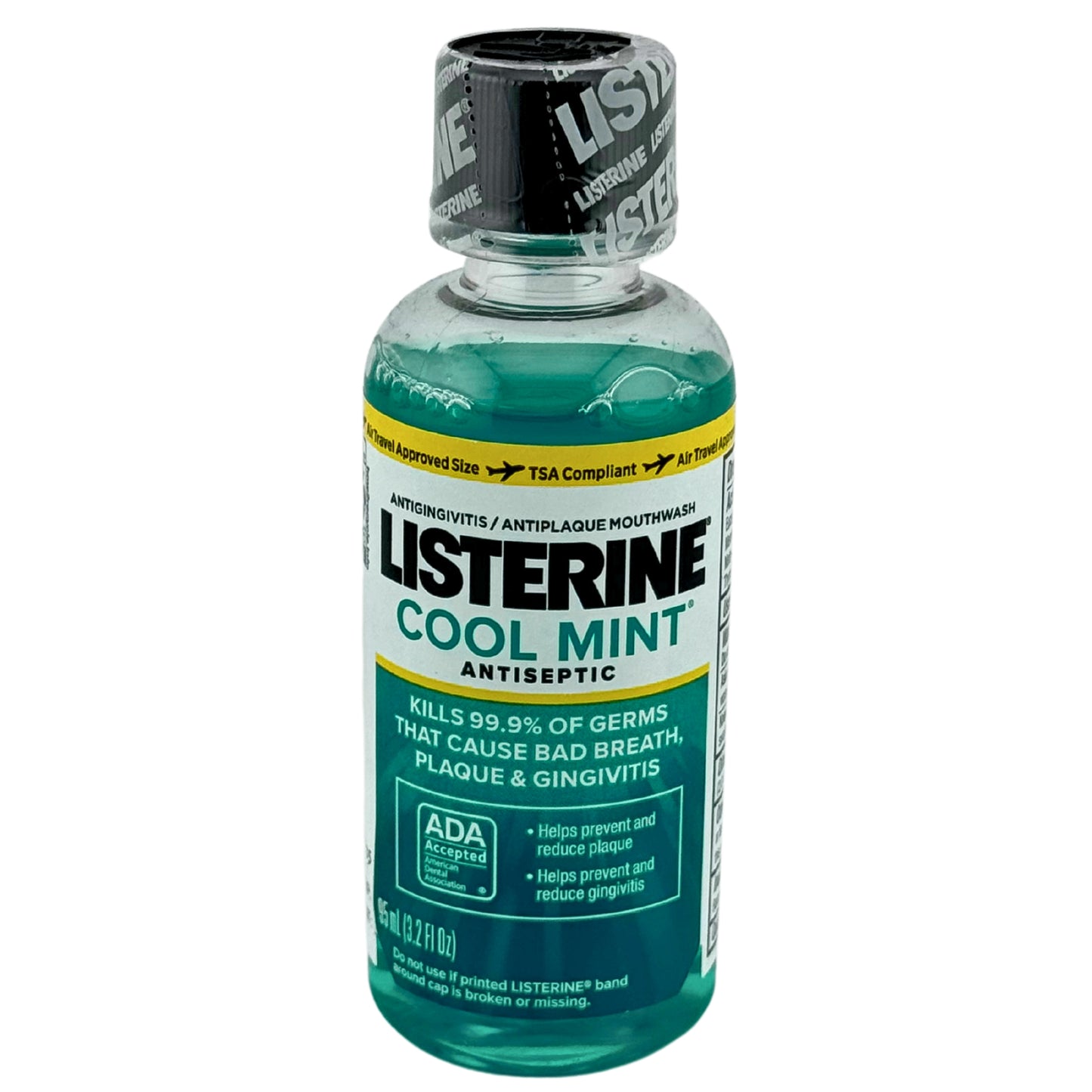Front image of Listerine Cool Mint 95mL (3.2oz)