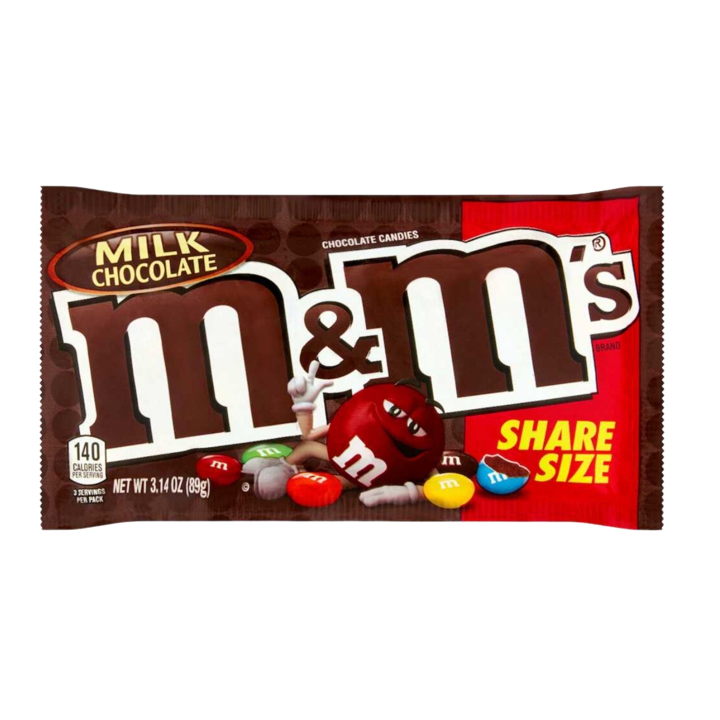 Front image of M&M's Milk Chcolate Share Size 3.14oz