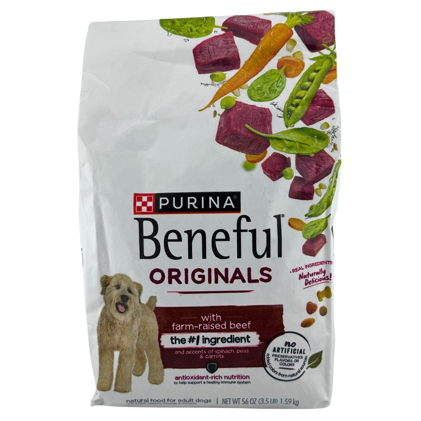 Front image of Purina Beneful Originals Real Beef Flavor Dry Dog Food (6.5 lb)