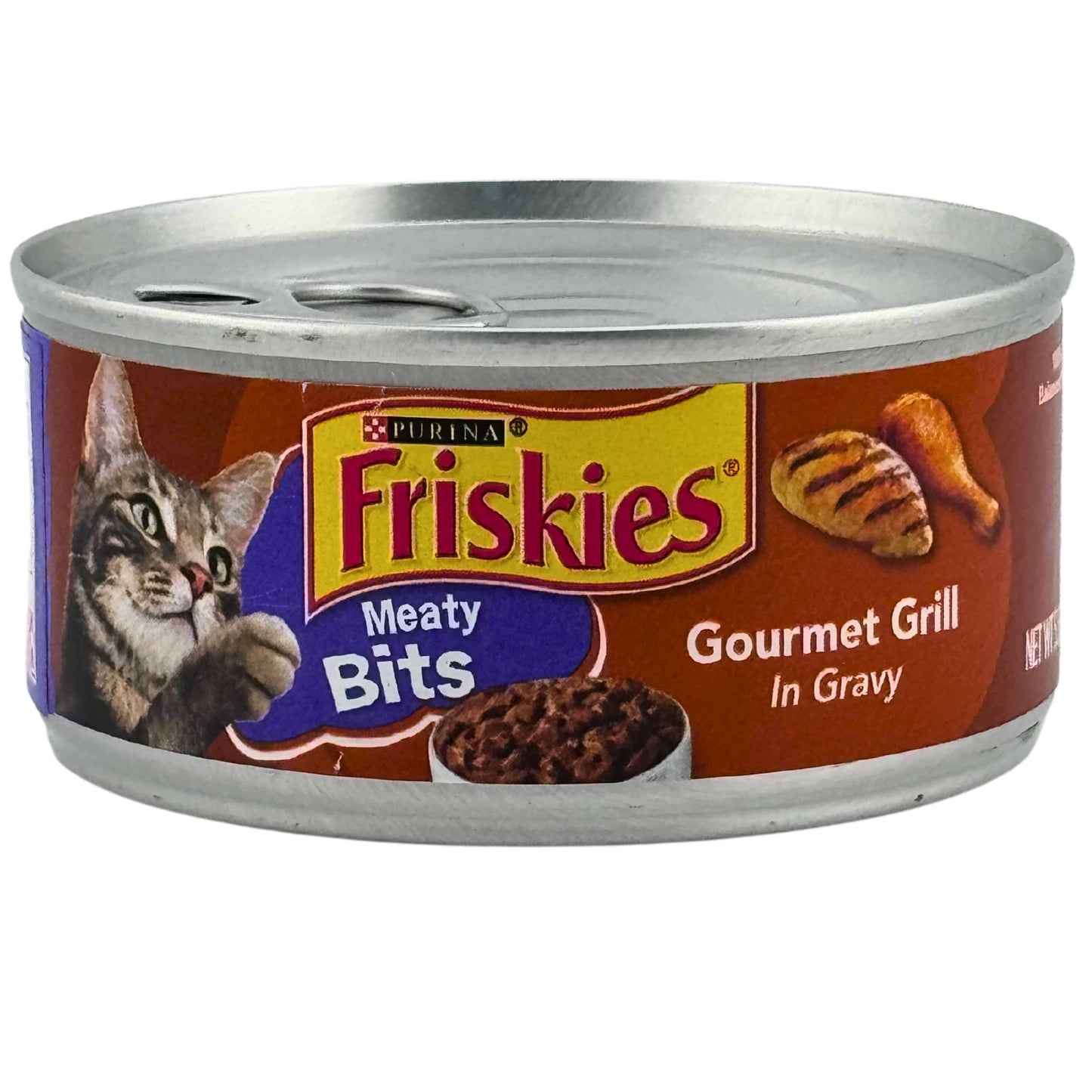 Front image of Purina Friskies Meaty Bits Gourmet Grill In Gravy 5.5oz