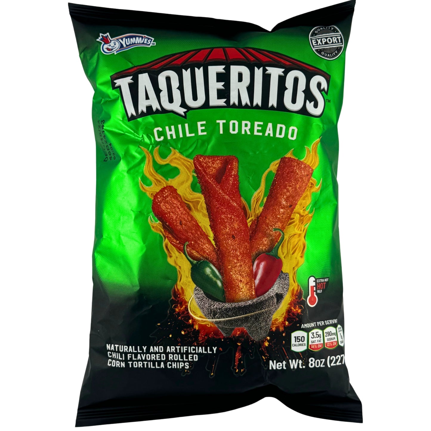 Front image of Yummies Taqueritos Chile Toreado 227g
