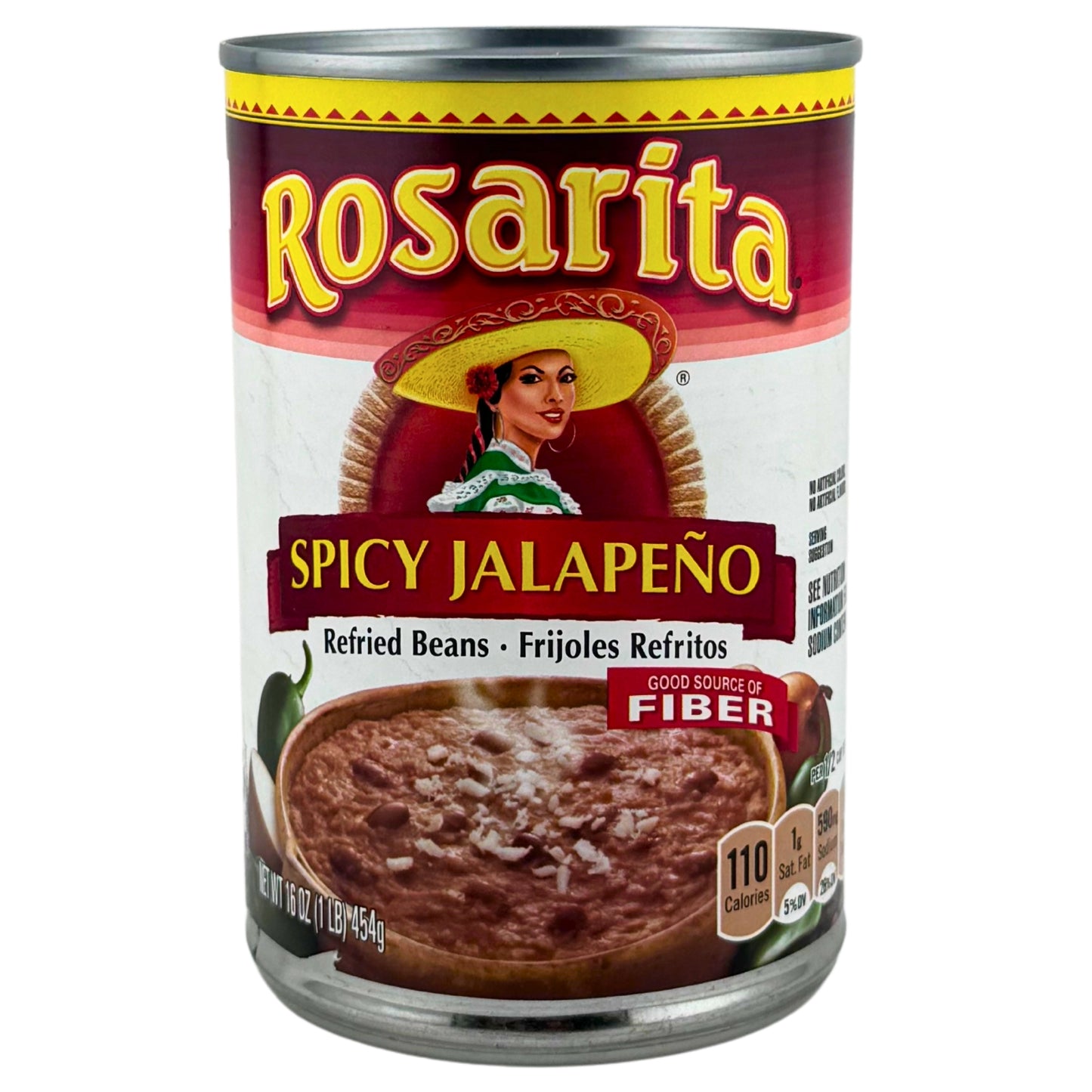Front image of Rosarita Spicy Jalapeño Refried Beans