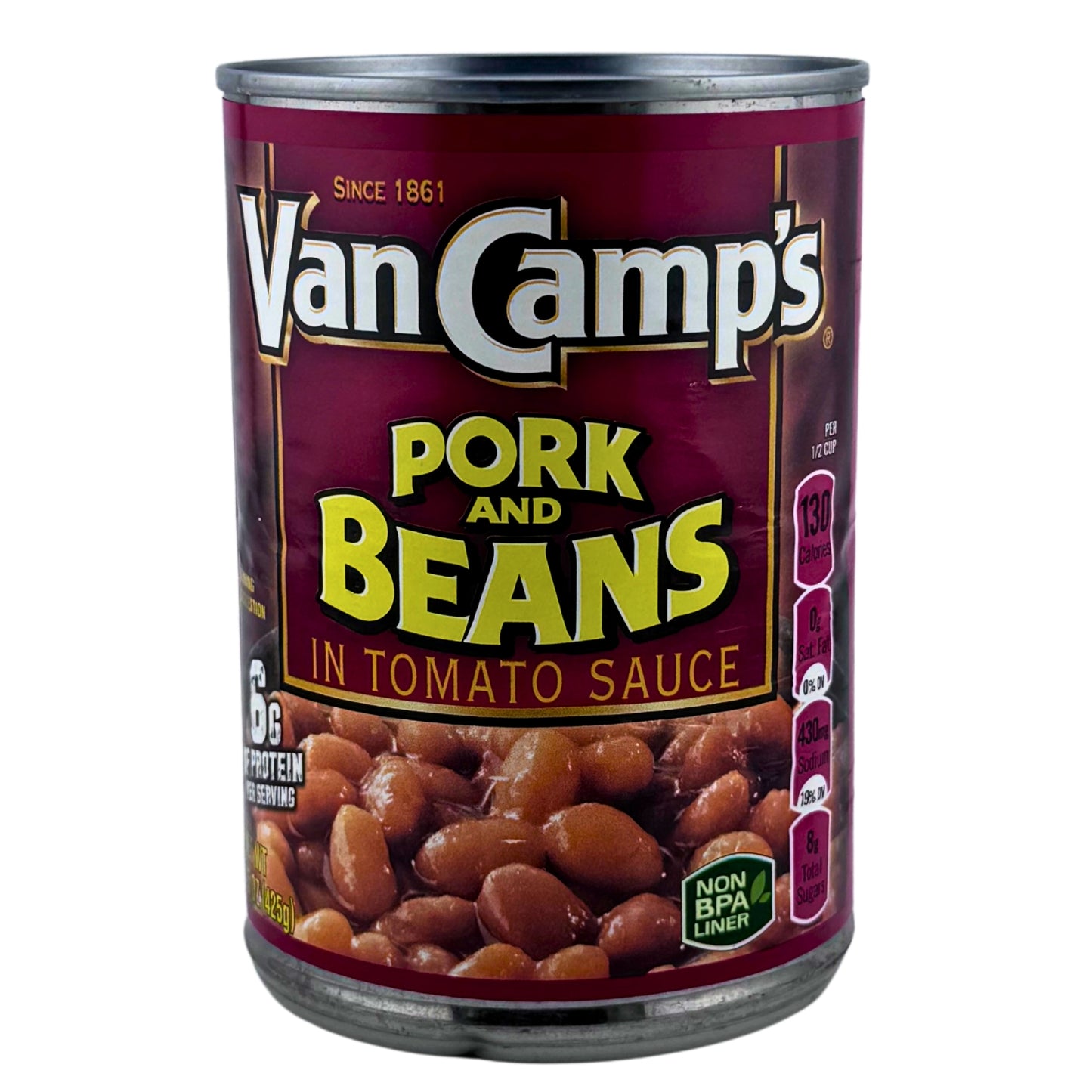 Front image of Van Camp’s Pork and Beans in Tomato Sauce
