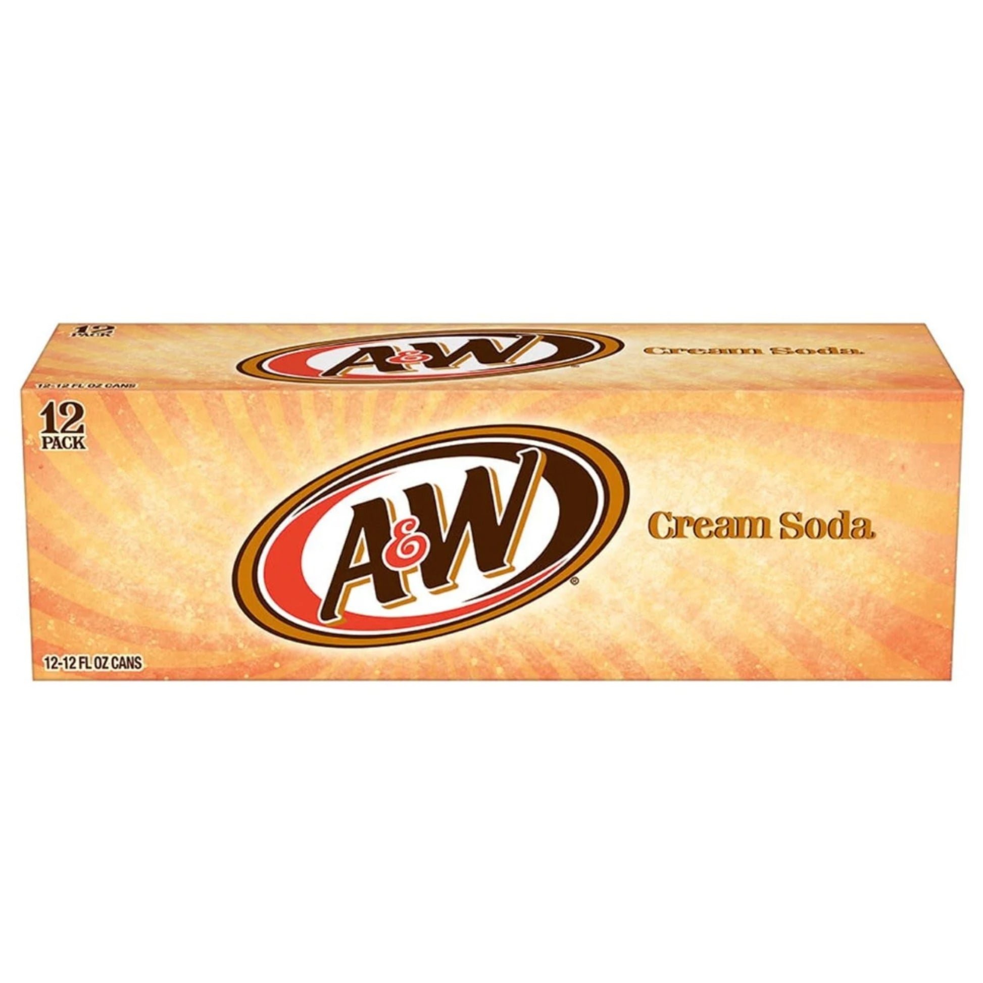 Front image of A&W Cream Soda 12-Pack Cans