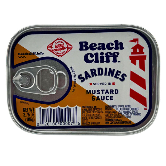 Front image of Beach Cliff Sardines in Mustard Sauce