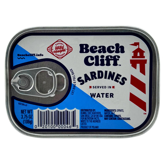 Front image of Beach Cliff Sardines in Water