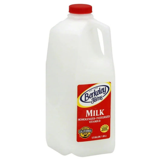 Front image of Berkely Farms 1/2 Gallon Whole Milk