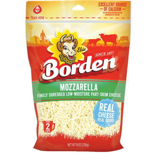 Front image of Border Shredded Mozzarella Cheese 8oz