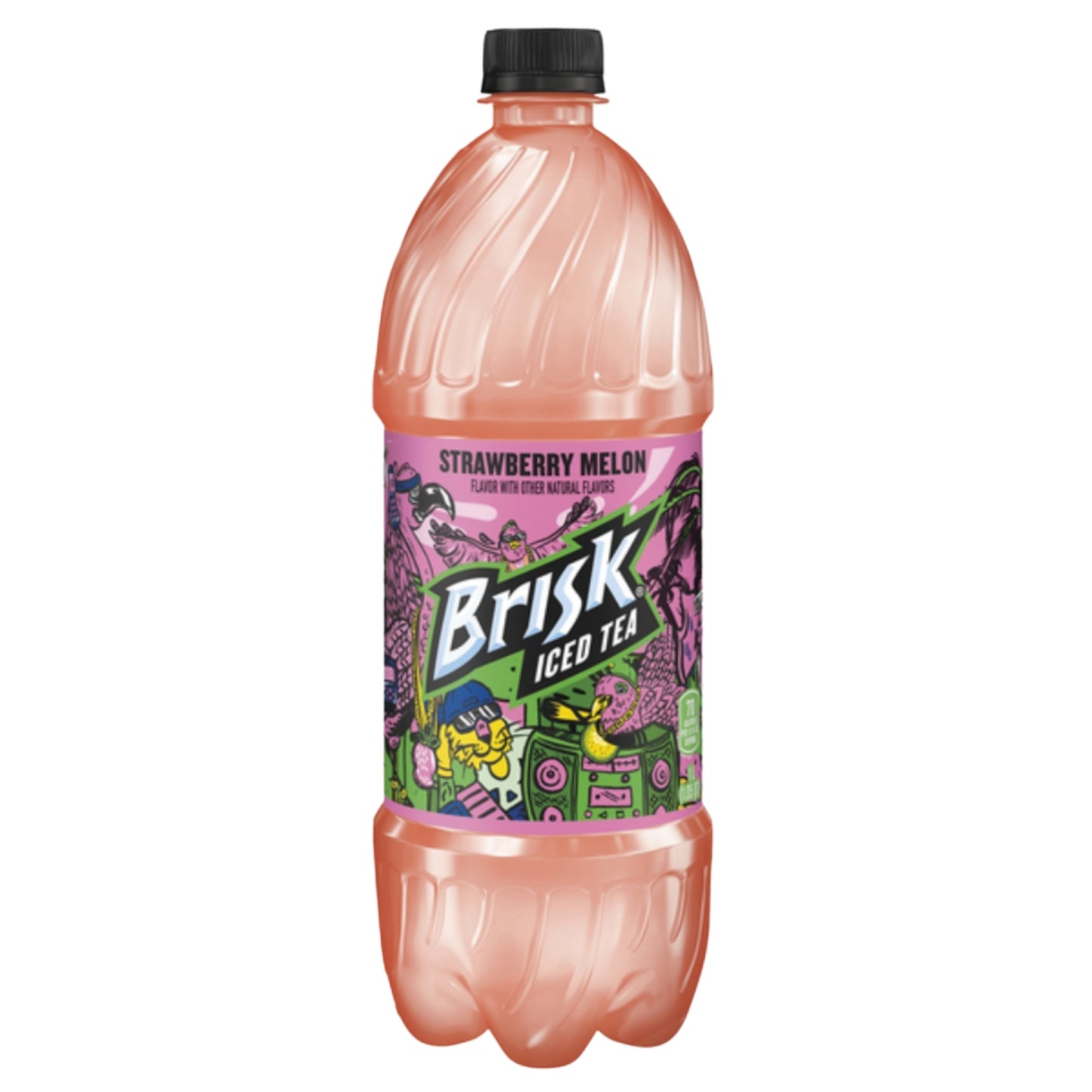 Front image of Brisk Strawberry Melon Iced Tea 1L