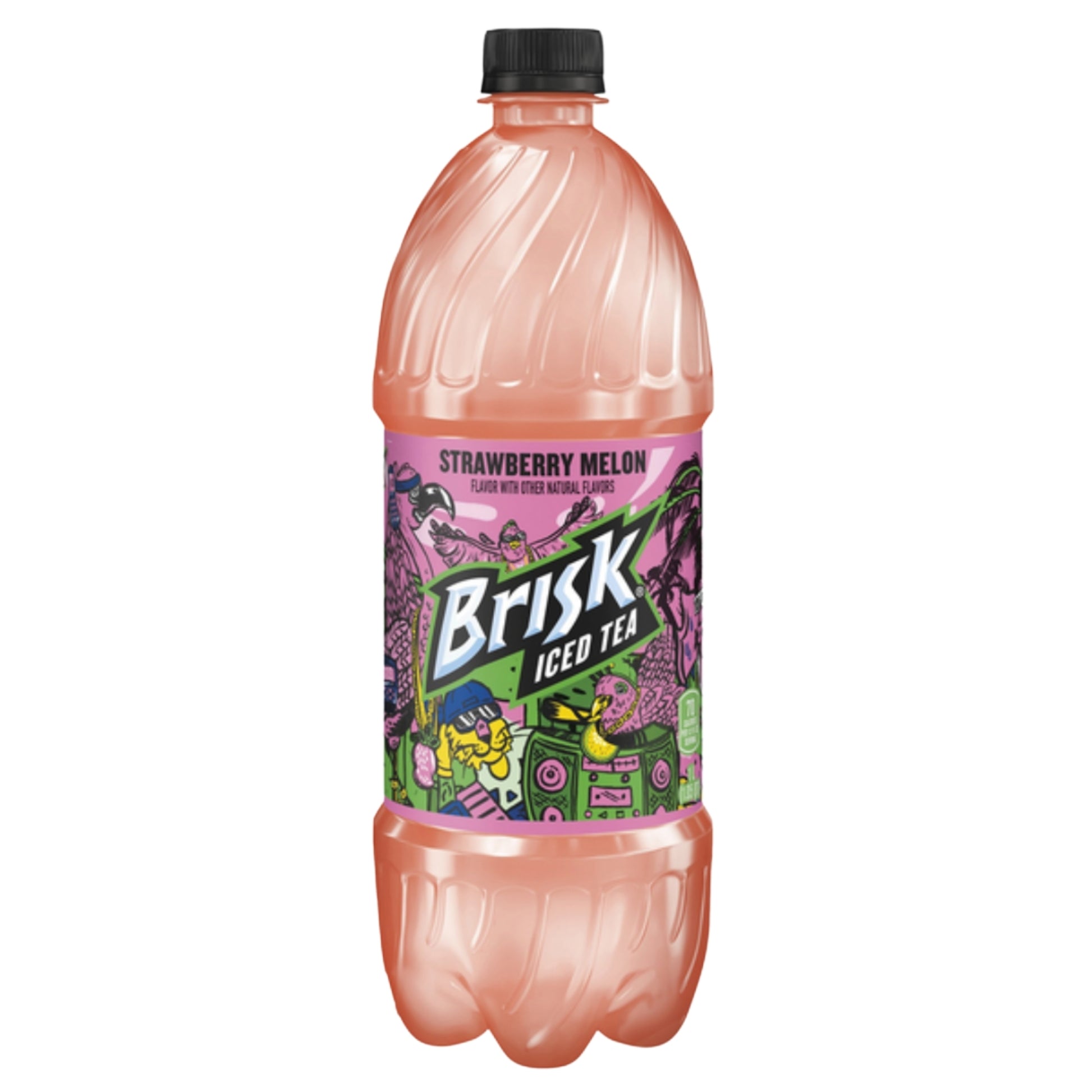 Front image of Brisk Strawberry Melon Iced Tea 1L
