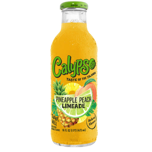 Front image of Calypso Pineapple Peach Limeade 16oz