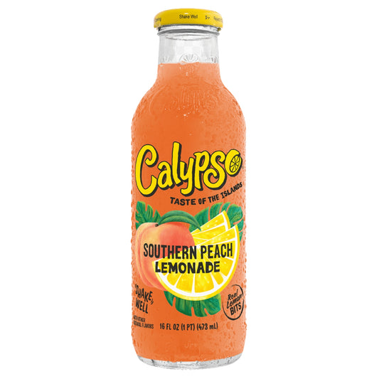 Front image of Calypso Southern Peach Lemonade 16oz
