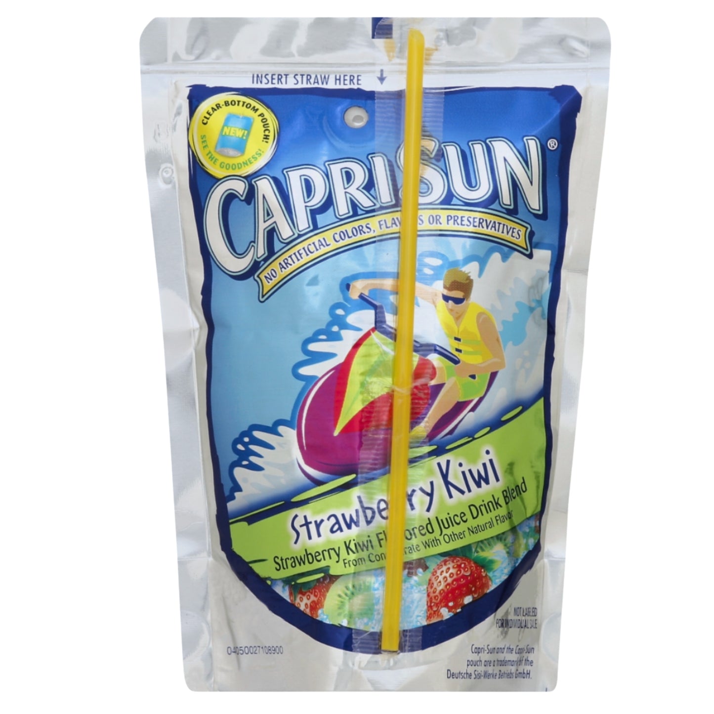 Front image of Caprisun Strawberry Kiwi Juice Pouch