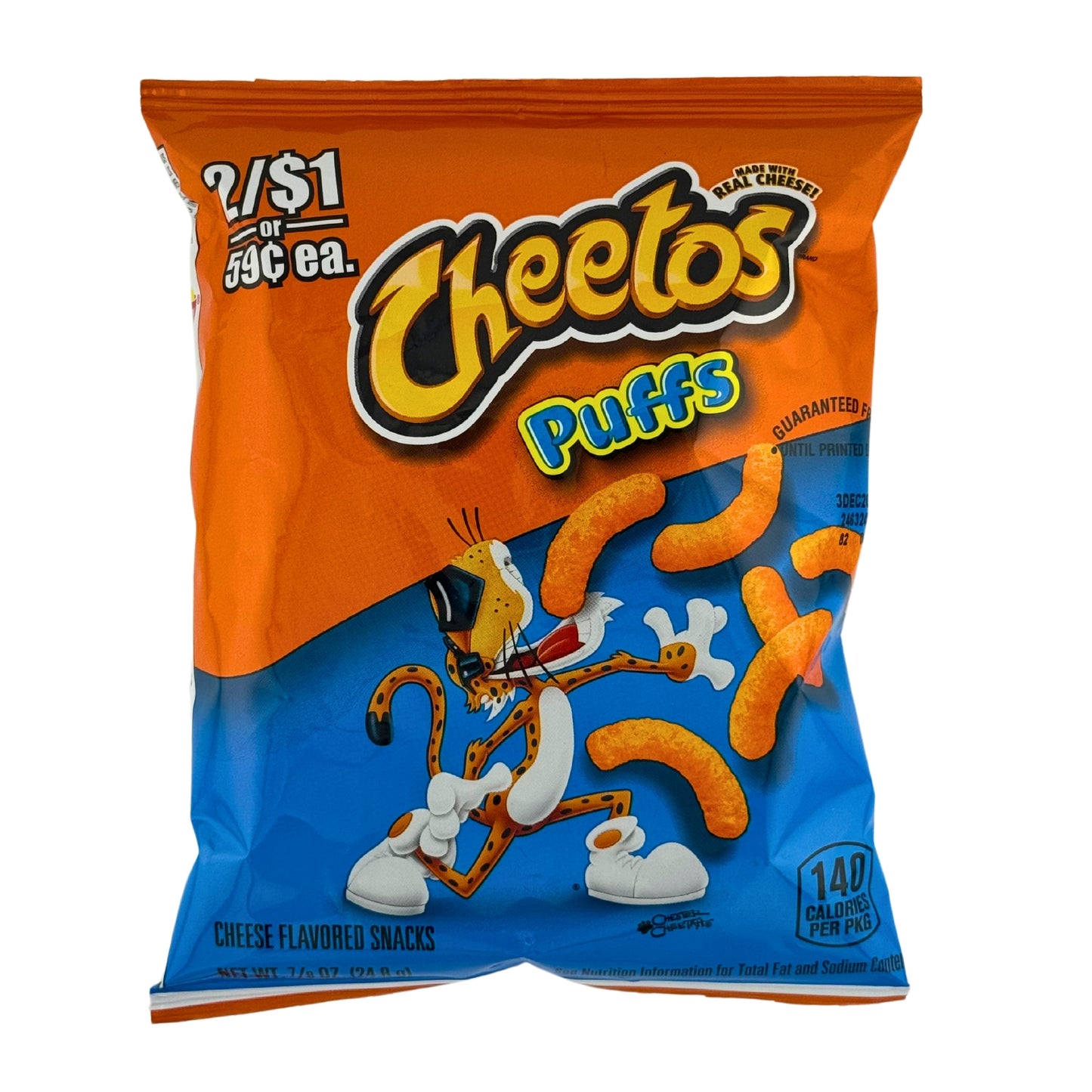 Front image of Cheetos Cheese Puffs 24.8g 2/$1