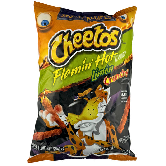 Front image of Cheetos Flamin Hot Limon Crunchy 240.9g