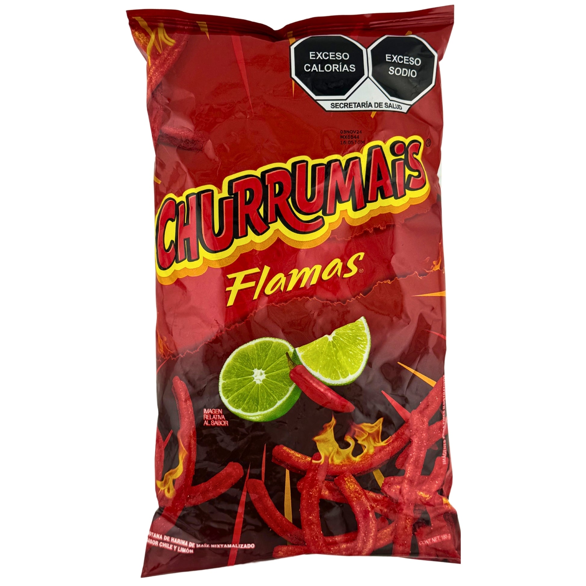 Front image of Churrumais Flamas 185g