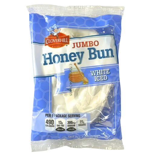Front image of Clover Hill Jumbo Honey Bun White Iced