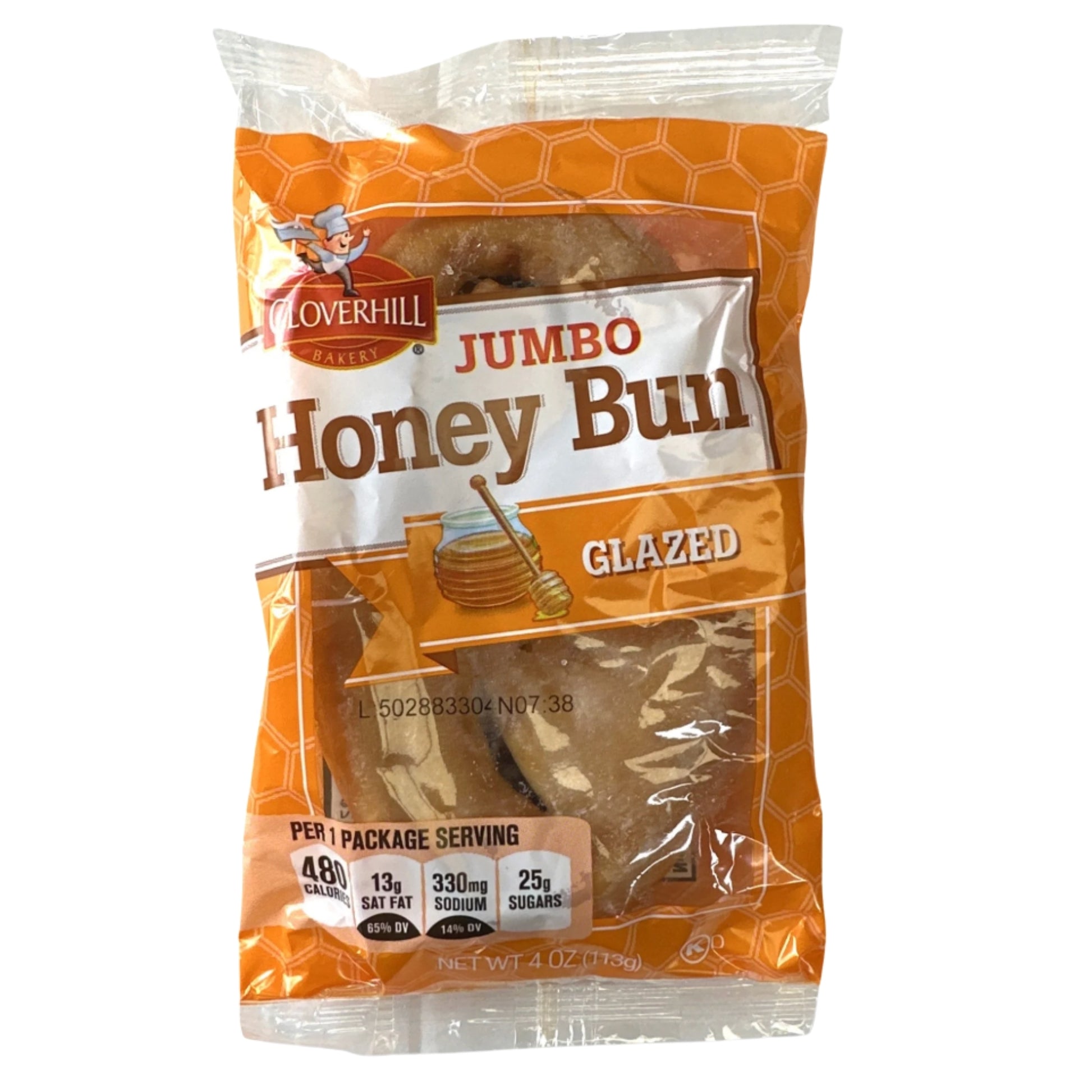 Front image of Cloverhill Jumbo Honey Bun Glazed