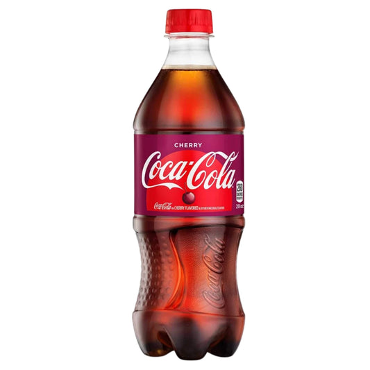 Front image of Coca Cola Cherry Soda 20oz