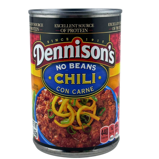 Front image of Dennison’s No Beans Chili Con Carne 15oz