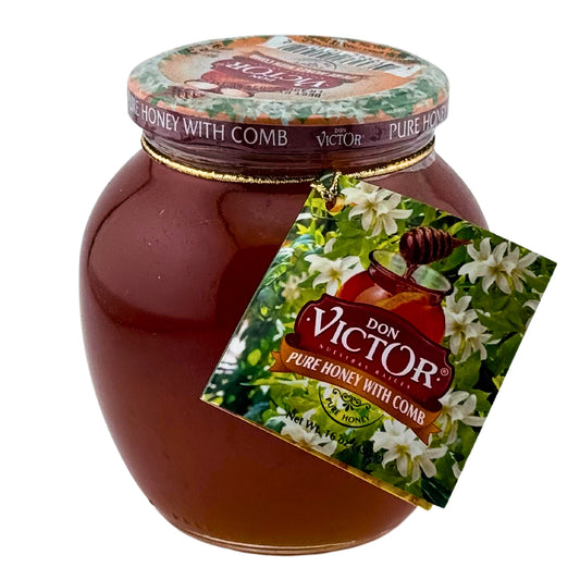 Front image of Don Victor Pure Pure Honey w/comb 16oz