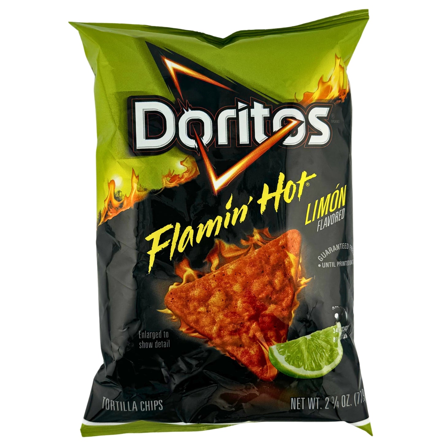 Front image of Doritos Flamin Hot Limón 77.9g
