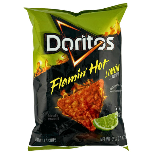 Front image of Doritos Flamin Hot Limón 77.9g