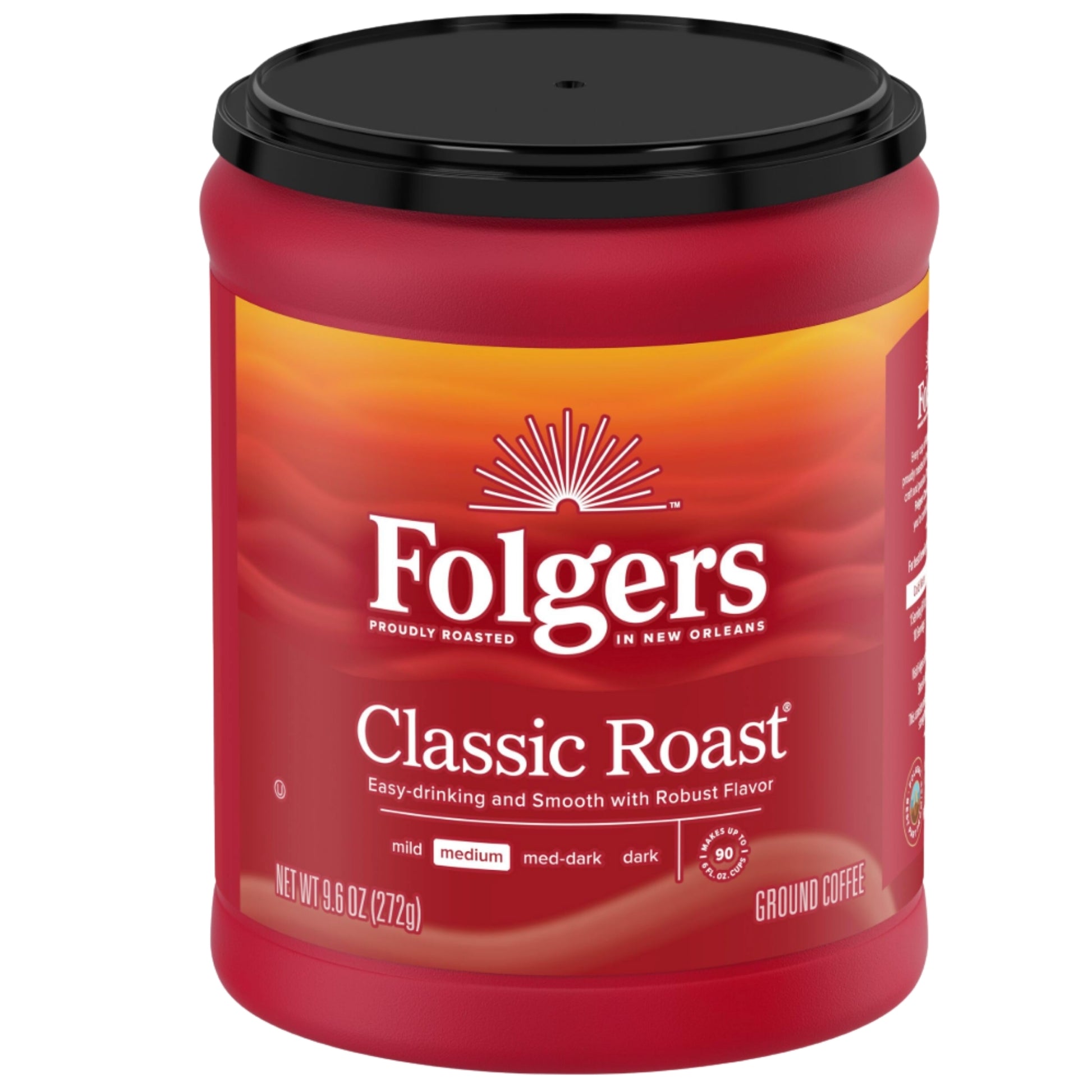 Front image of Folgers Classic Roast Medium 9.6oz