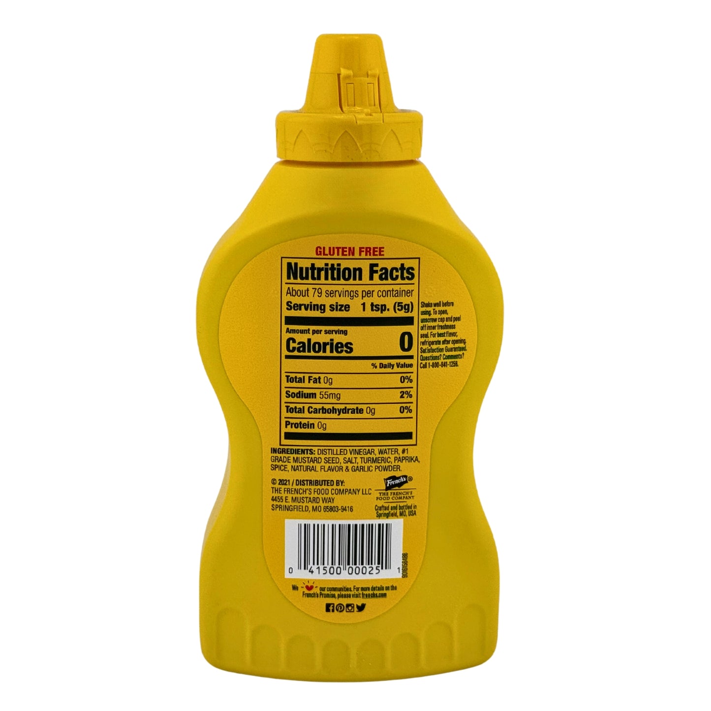 back image of French's Classic Yellow Mustard