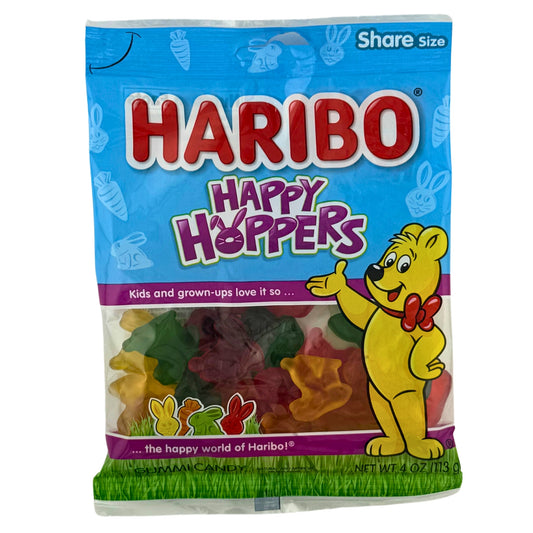 Front image of Haribo Happy Hoppers 113g