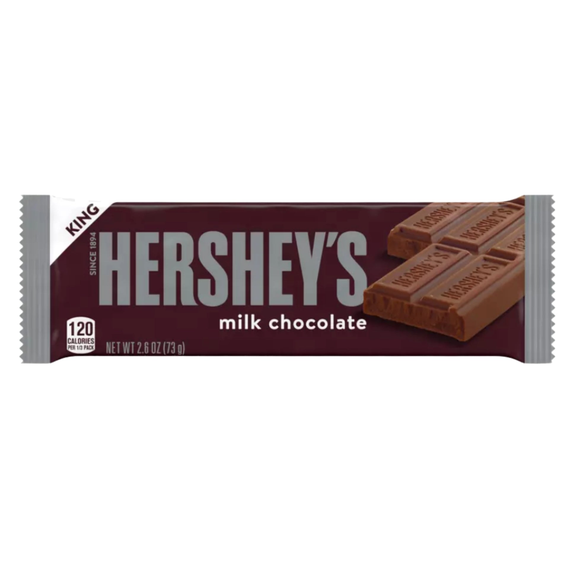 Front image of Hershey's Milk Chocolate King Size 2.6oz