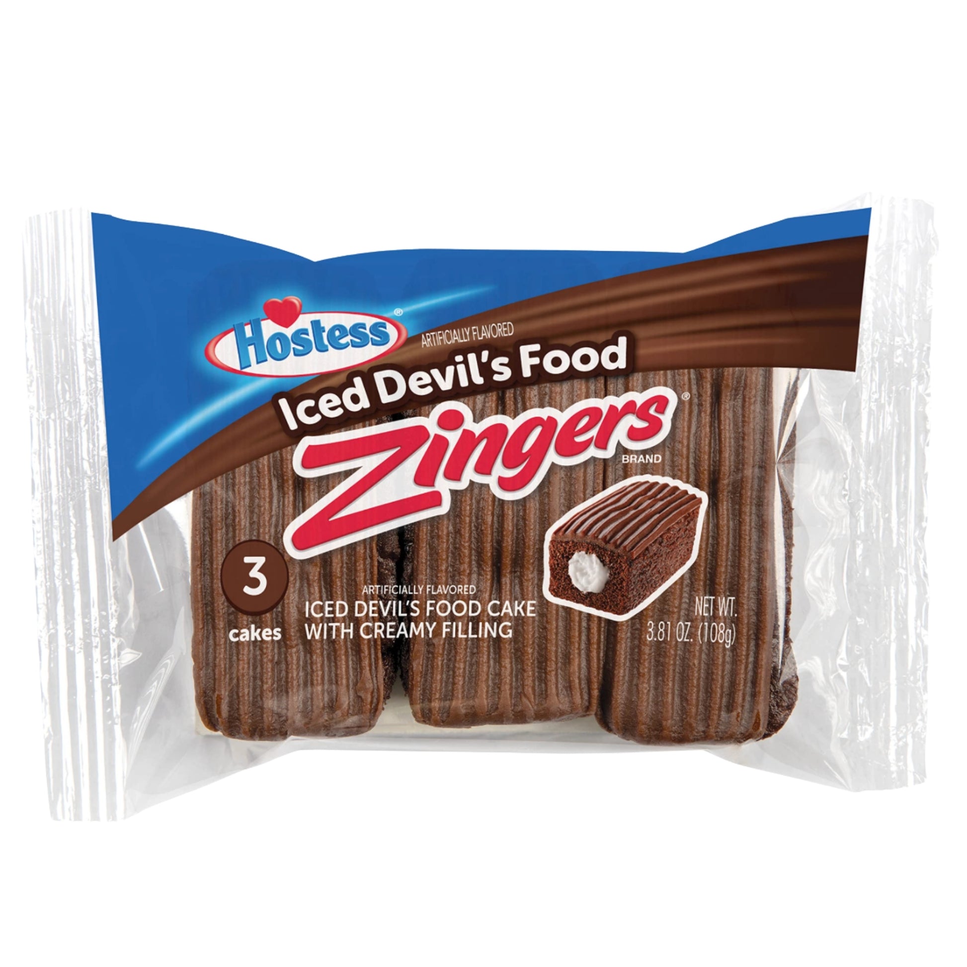 Front image of Hostess Zingers Iced Devil's Food 3.81oz