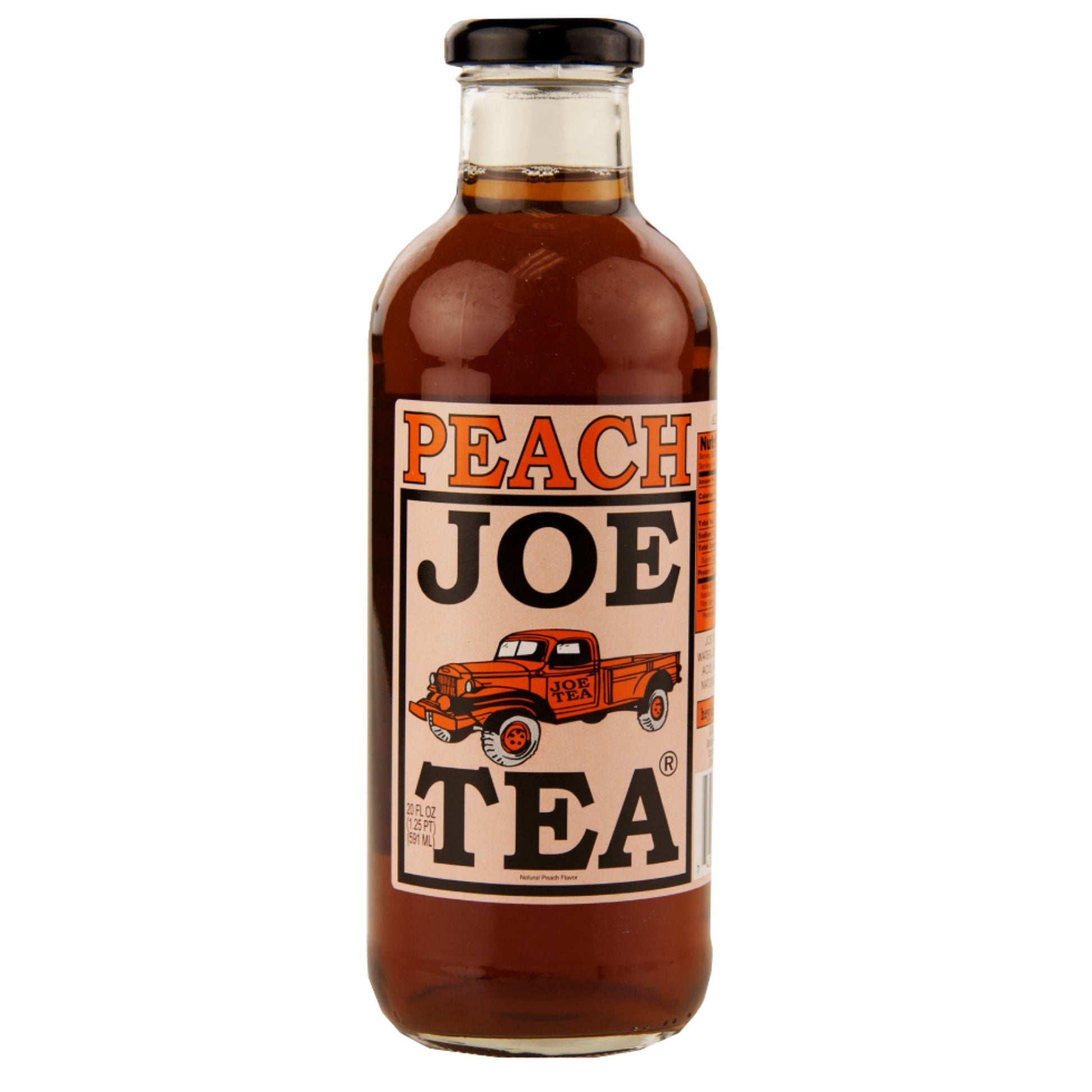Front image of Joe Peach Tea 20oz
