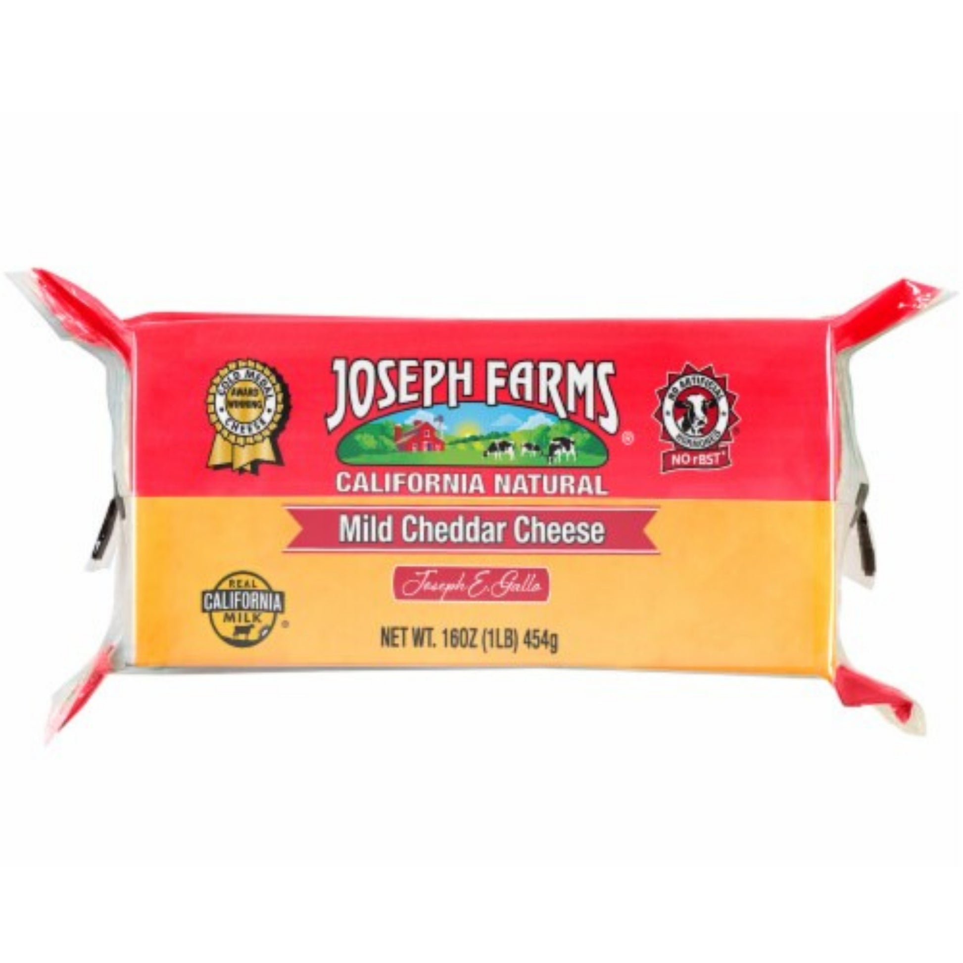 Front image of Joseph Farms Mild Cheddar Cheese 16oz