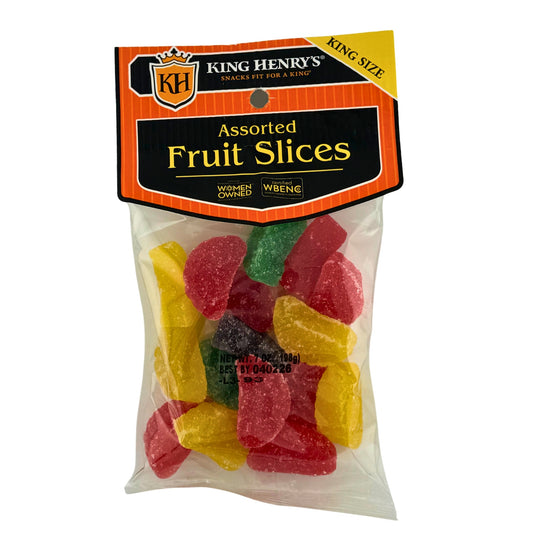 Front image of King Henry Assorted Fruit Slices 198g