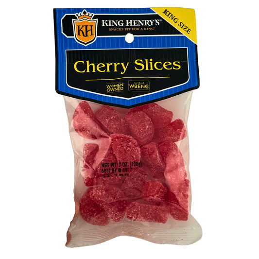 Front image of King Henry Cherry Slices 198g