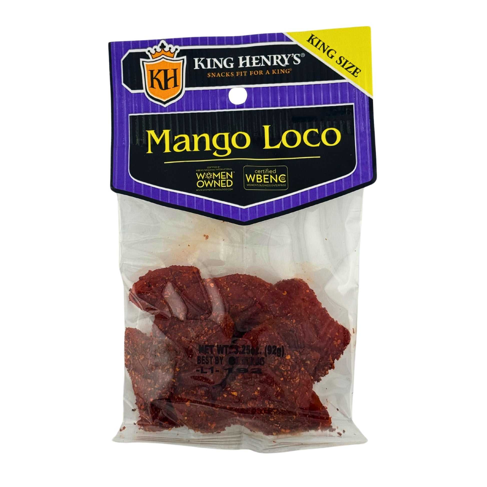 Front image of King Henry Mango Loco 92g