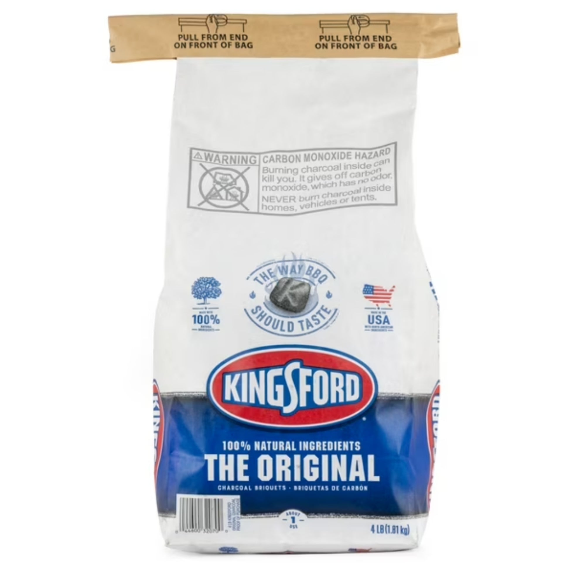 Front image of Kingsford Original BBQ Charcoal 1-Use 4lb