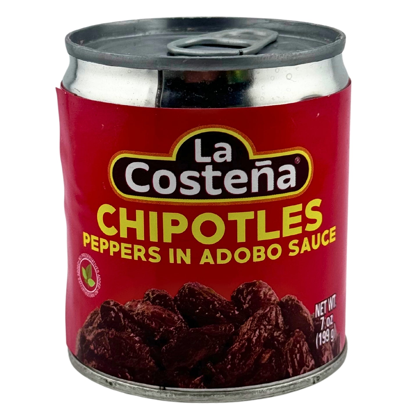 Front image of La Costeña Chiplotles Peppers In Adobo Sauce 7oz